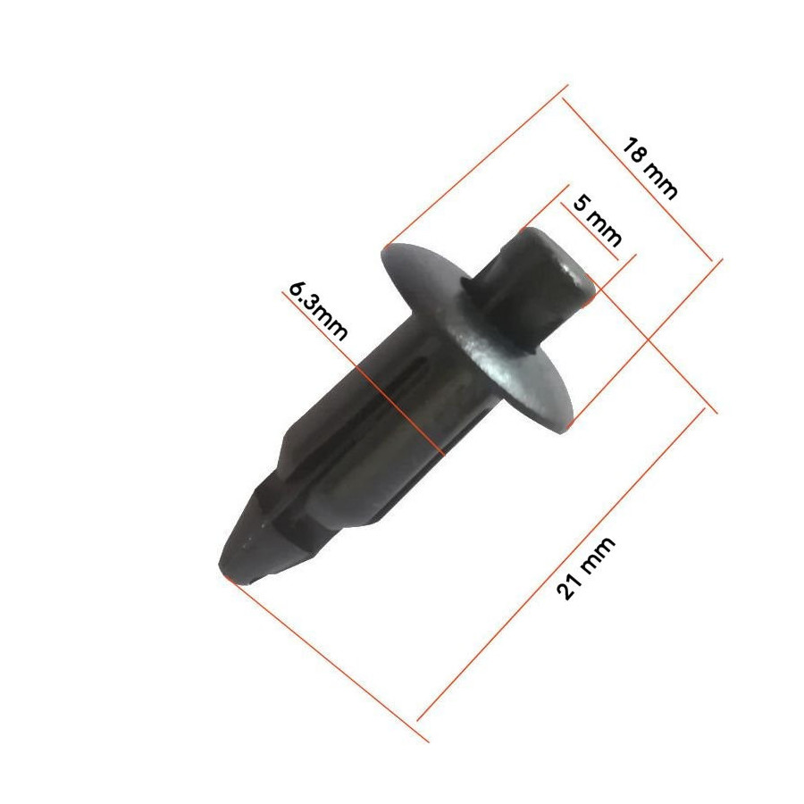 Agrafe (x10) - Rivet - Clips de fixation de carenage - ø 6mm - ø 18 mm - (x10)