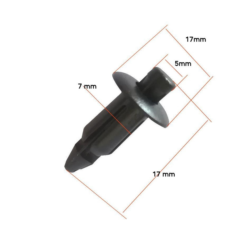 Agrafe (x10) - Rivet - Clips de fixation de carenage - ø 7mm - ø 17 mm - (x10)