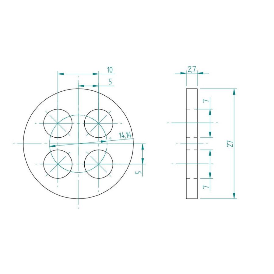 Robinet essence -  joint de robinet - ø27.00 x3.00mm - 4 trou ø7mm - CB450S .....CB1100