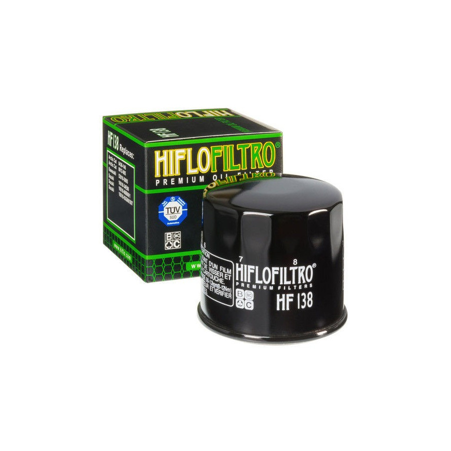 Filtre a huile - Hiflofiltro - HF-138 - GSX, SV, DL...VX 650, 750,  ....1100, 1500 ....