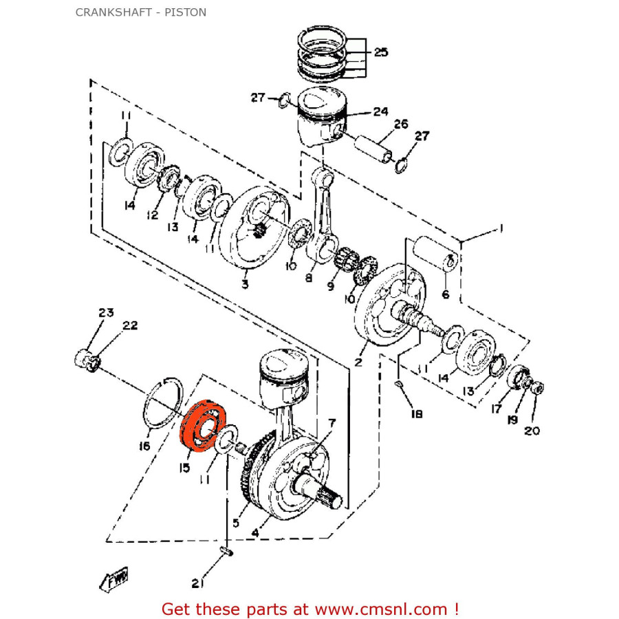 Moteur - Roulement de vilebrequin - 93306-30604 - 