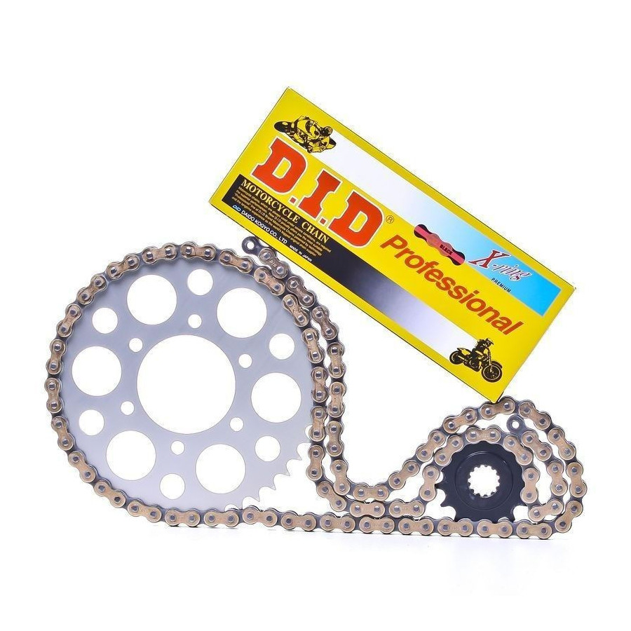 Transmission - Kit chaine - DID-VX3 - 530-102-15-41 - NOIR/OR - CB250N, CB250T