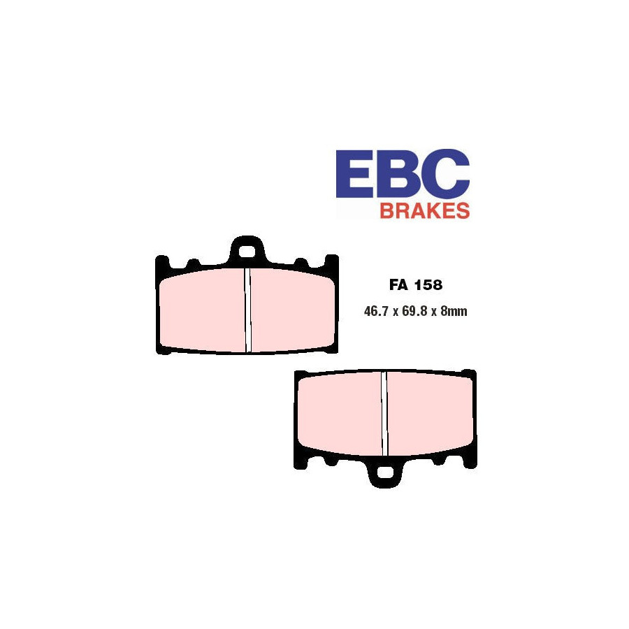 Frein - Jeu de Plaquettes - EBC - FA158-HH - Metal fritté