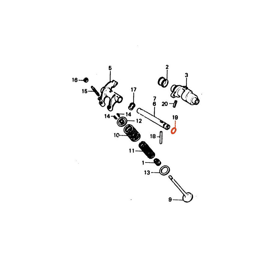 Moteur - Joint torique - 91303-428-003,  ø 7.70 x2.50 - Axe de culbuteur - XL500 R/S - XR500
