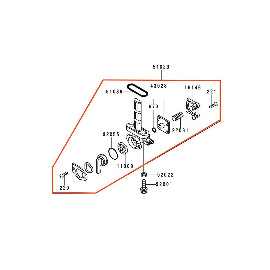 Robinet - essence - GTR1000 - 51023-1302 - 51023-0726