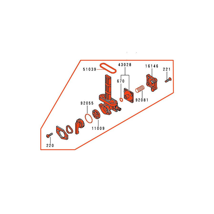 Robinet - essence - GTR1000 - 51023-1302 - 51023-0726