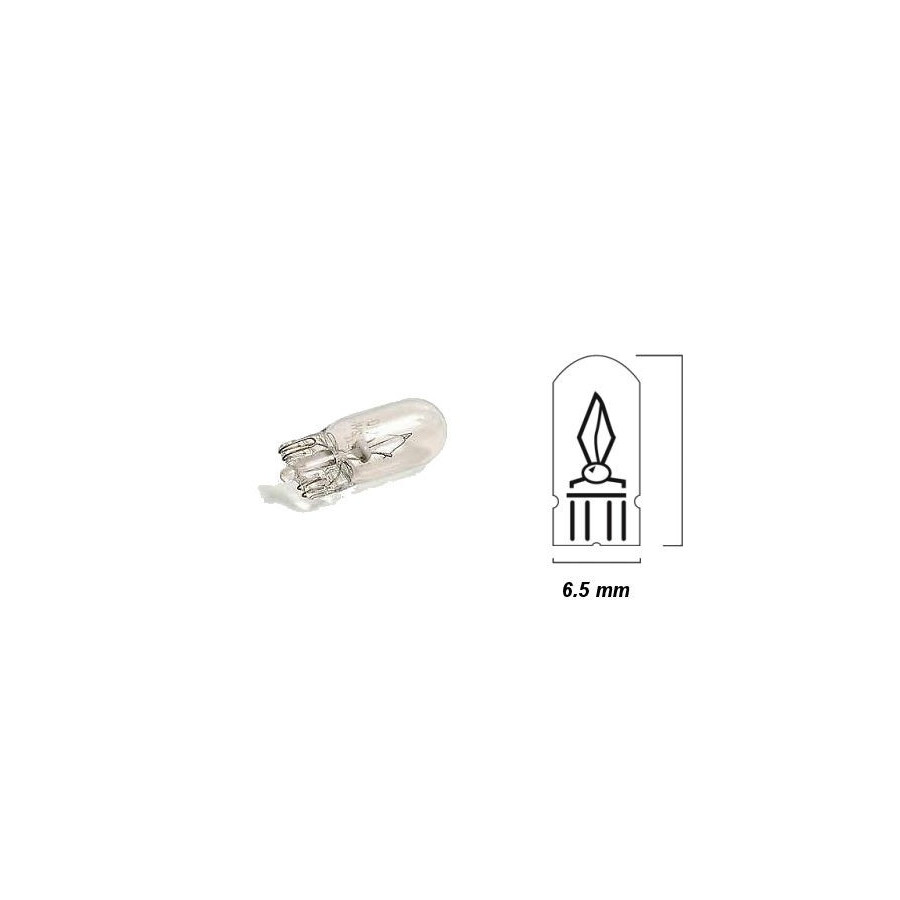 Ampoule - T6.5 - W2.2x6.5D - 12v - 1.7w - tableau bord