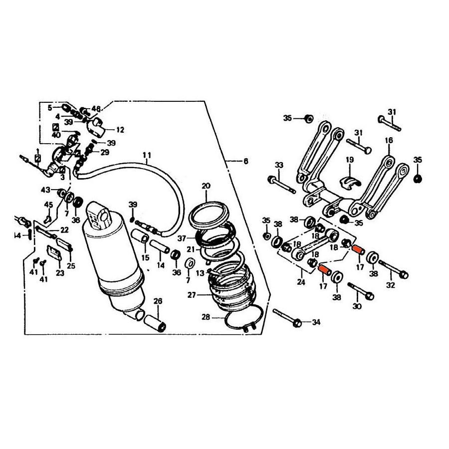 CBX1000 - axe pour bague d'amortisseur (x1) - ø10x15x33