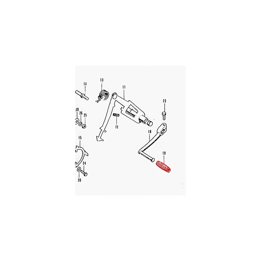Selecteur vitesse - caoutchouc - CB 125, CB250, 350, 450 ...