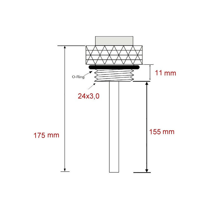 Huile - Bouchon - Jauge niveau huile + sonde Temperature -  CB750/900/1100