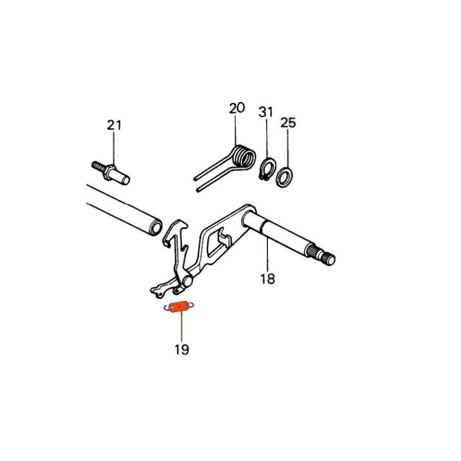 Selecteur - Ressort de rappel pour changement de vitesse - CBX1000