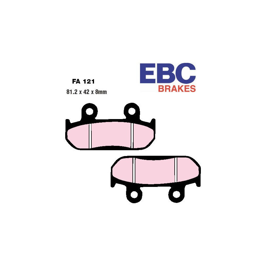 Frein - Jeu de Plaquettes - EBC - Metal fritté - FA121HH - CB450S - .... - CBR600 - XLV750 .....