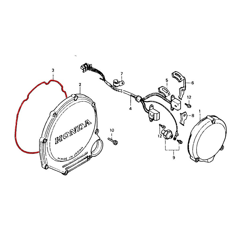 Moteur - Embrayage - Joint de carter - CBX650 - 11396-ME5-000