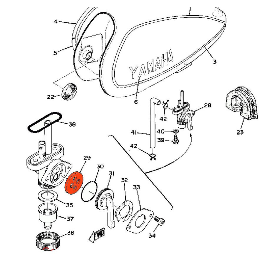Robinet - joint de robinet - 214-24523-00 - DT125 