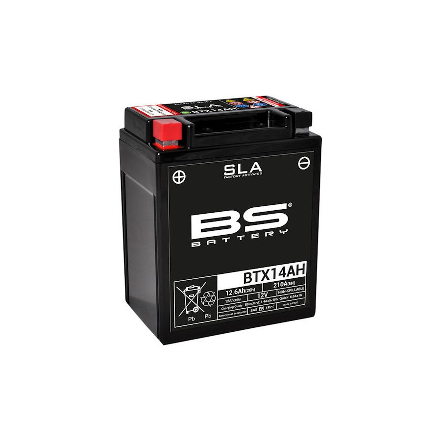 Batterie - 12v - GEL - BS - BTX14AH - 210A - (YTX14) - 145x87x150