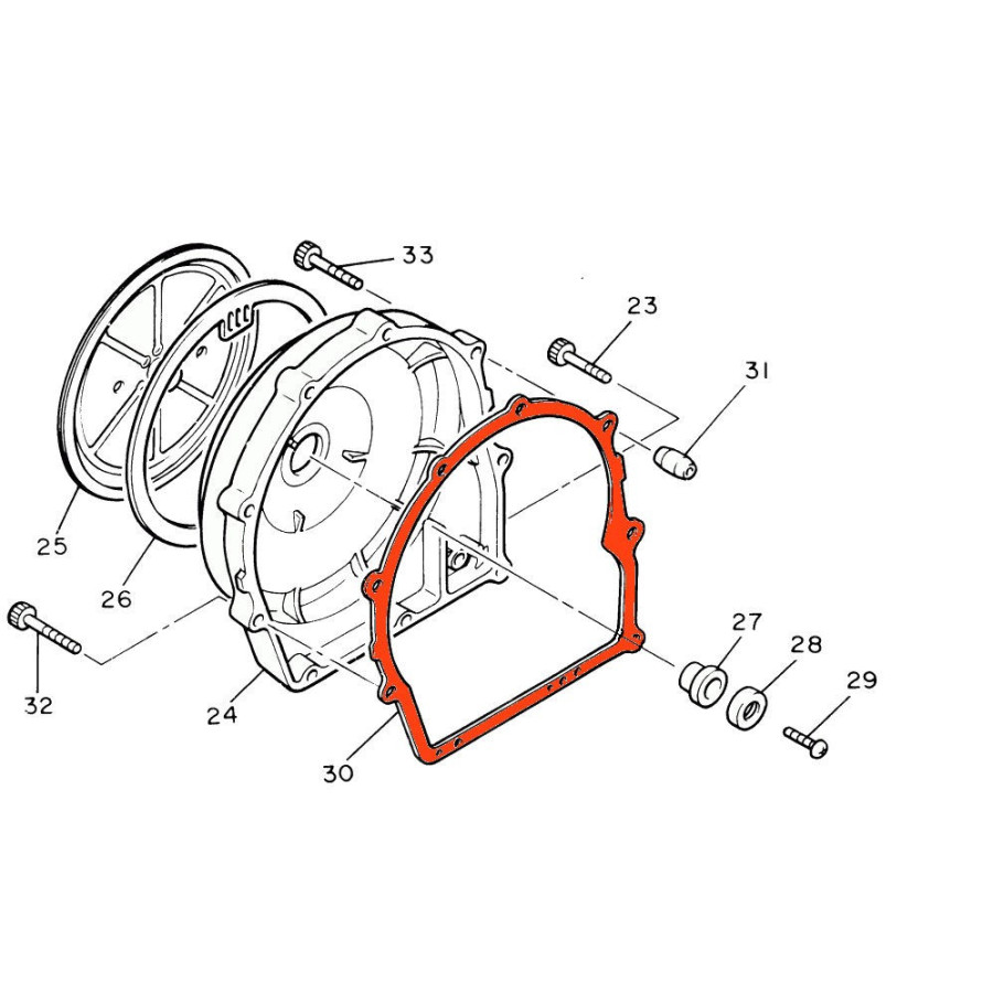 Embrayage - Joint de carter - 3JP-15462-01 - VMAX1200 - XVZ1200 - XVZ1300