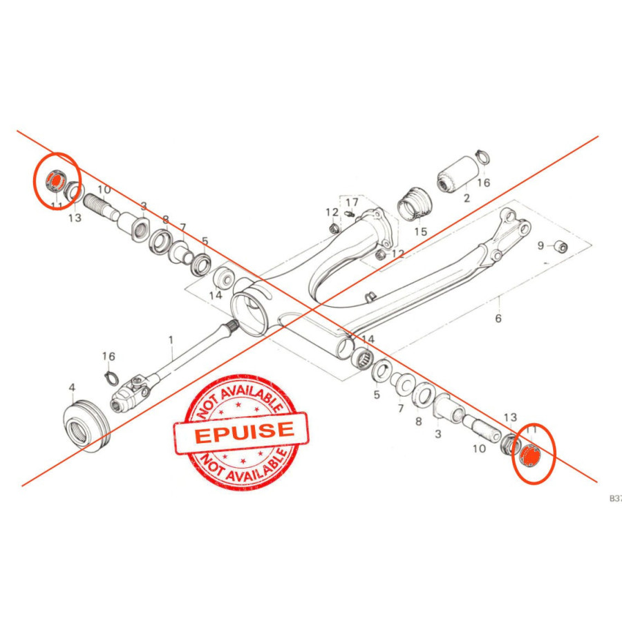 Bras oscillant - chapeau ecrou blocage - 