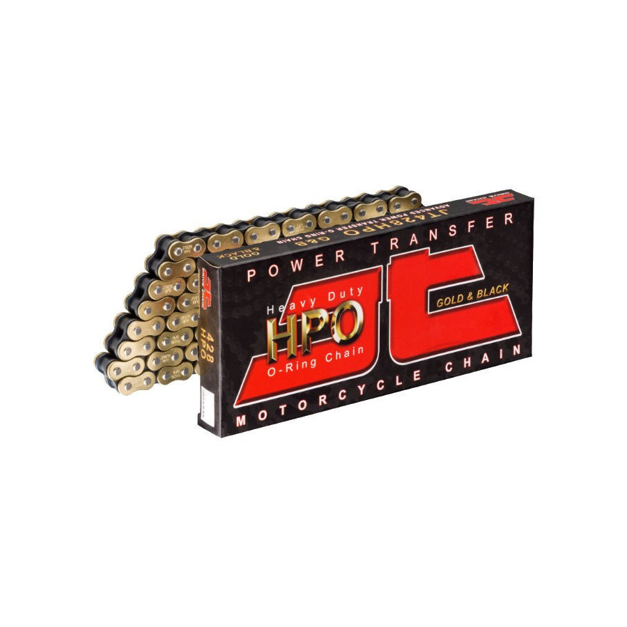Transmission - Chaine -JT - GB4 HPO 428-124 maillons - Noir/OR - Ouverte