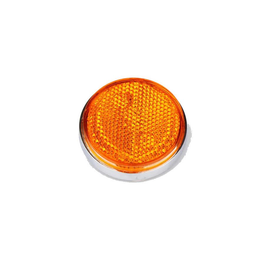 Reflecteur (x1) - Catadioptre Orange/Chrome - 28012-009 - ø 60mm x M5 a visser