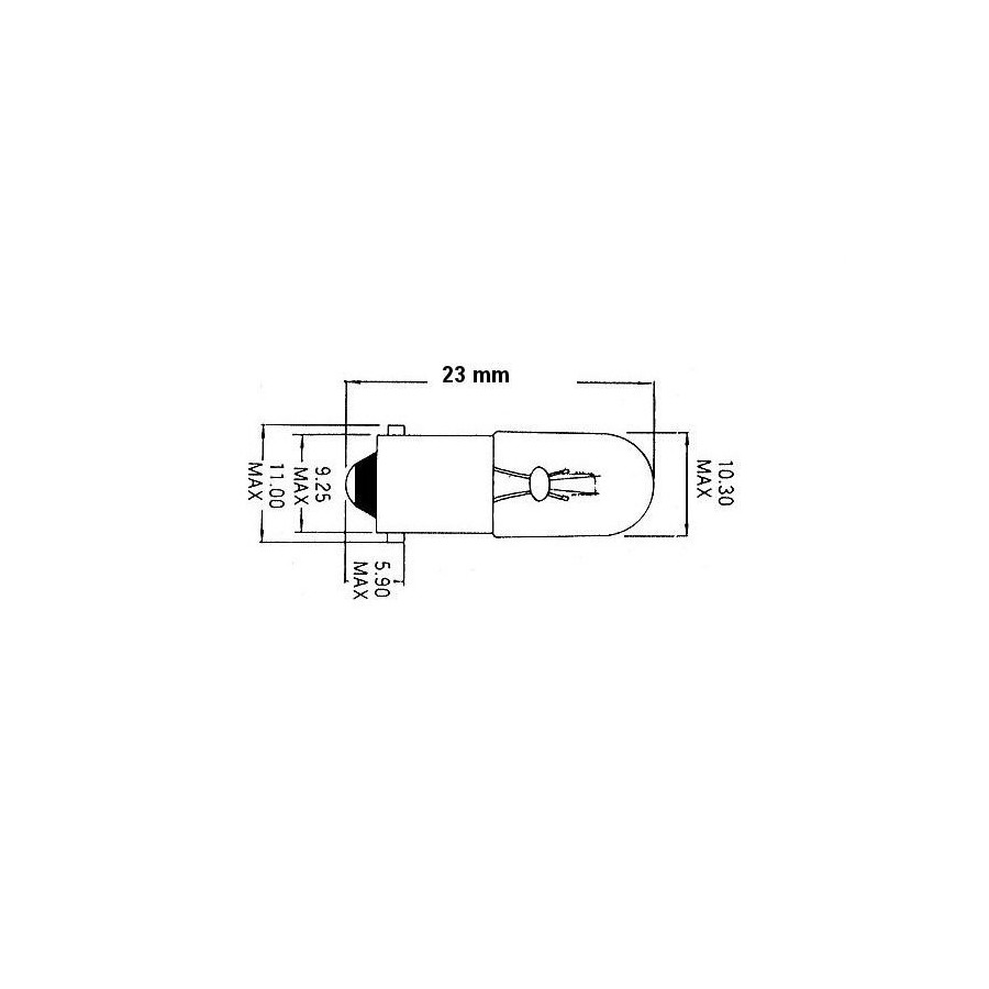 Ampoule - BA9S - 12v / 2w - (tableau de bord - .... - ... )