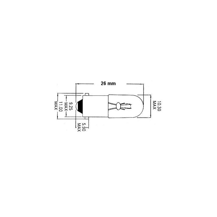 Ampoule - BA9S - 12v / 4w - (tableau de bord - Veilleuse .... - ... 