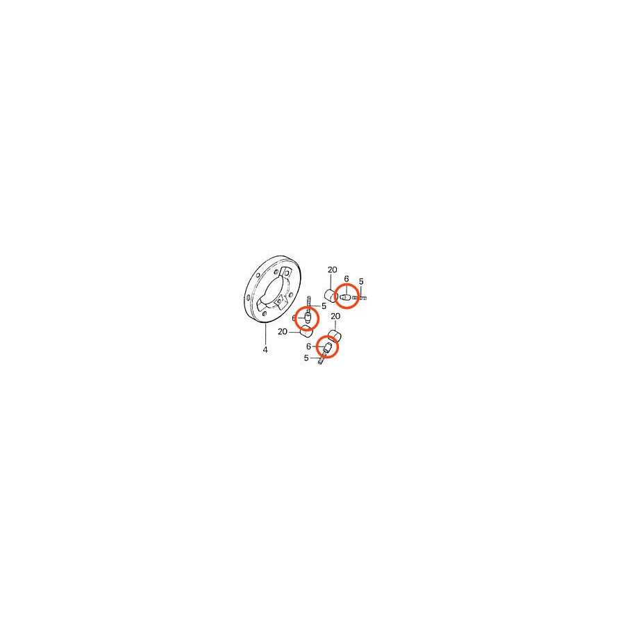 Demarreur - Poussoir de Roue libre - (x1) - 12633-31000 / 9204-3087 - 28126-516-020