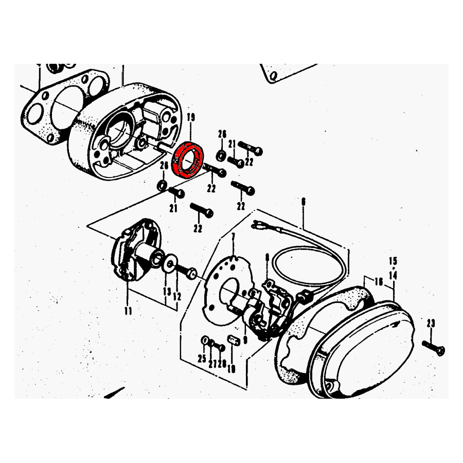 Moteur - Pochette joint a levre -  Kit joint Spi - CB250 / CB350 K