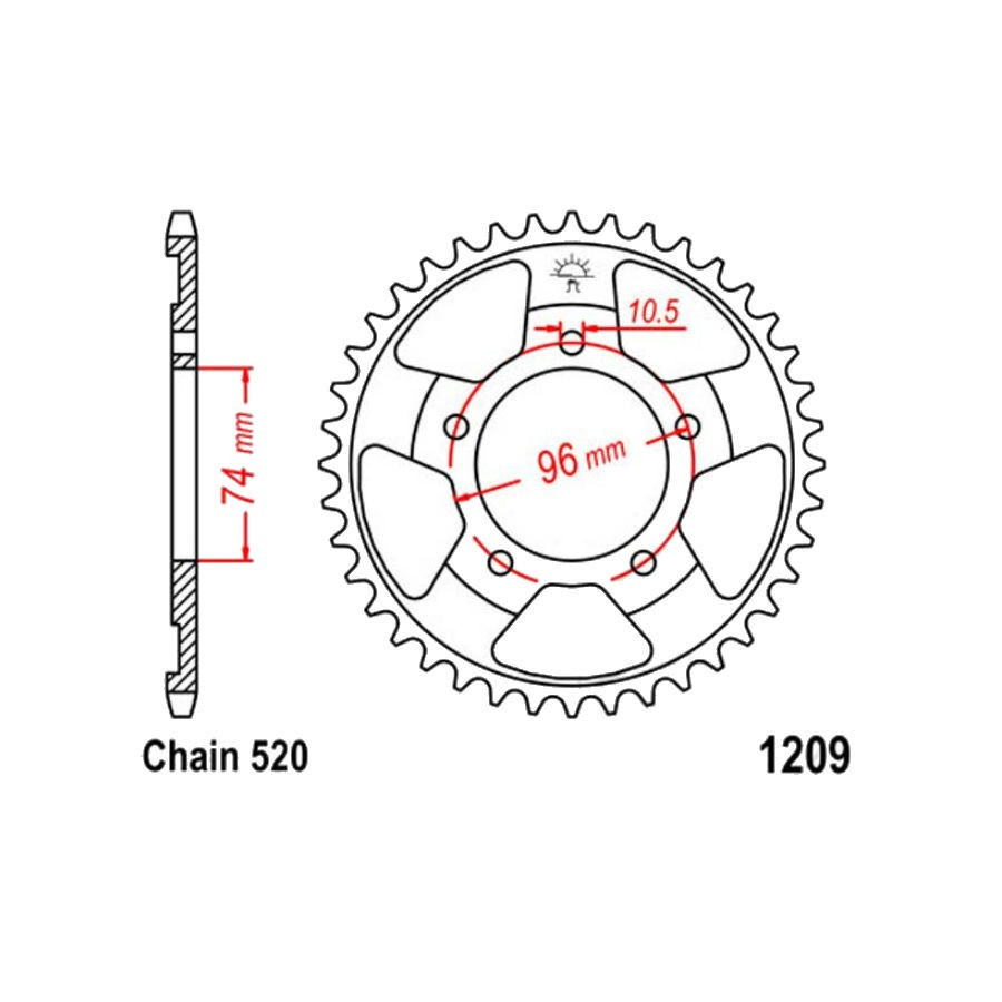 Transmission - Couronne - JTR - 1209 - 41 dents