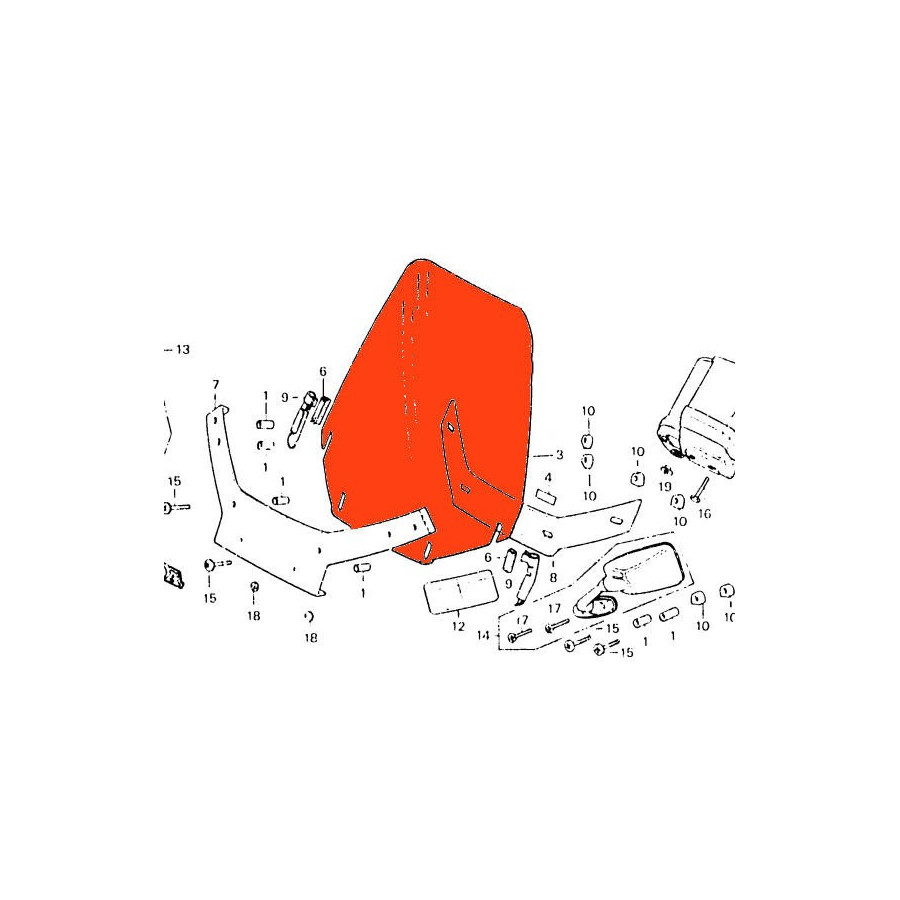 Bulle - Saut de vent - Haute - Ecran - Pare vent - Incolore - GL1200 - Goldwing