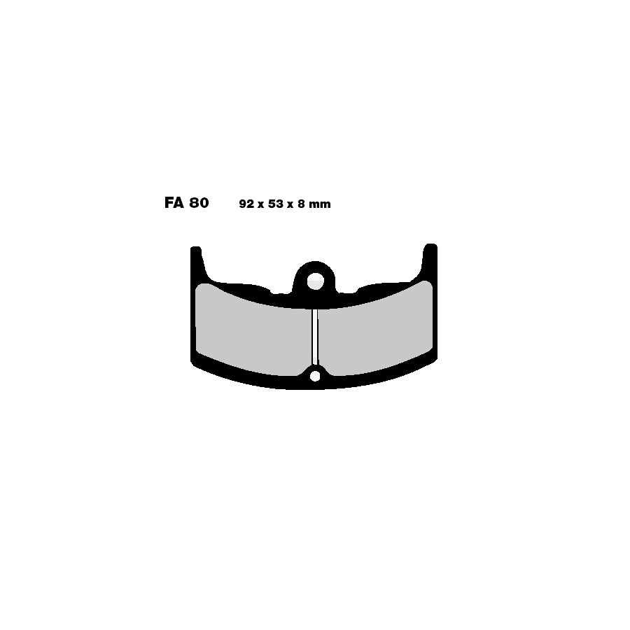 Frein - Jeu de Plaquettes - Standard - EBC - FA-080 - CBX550