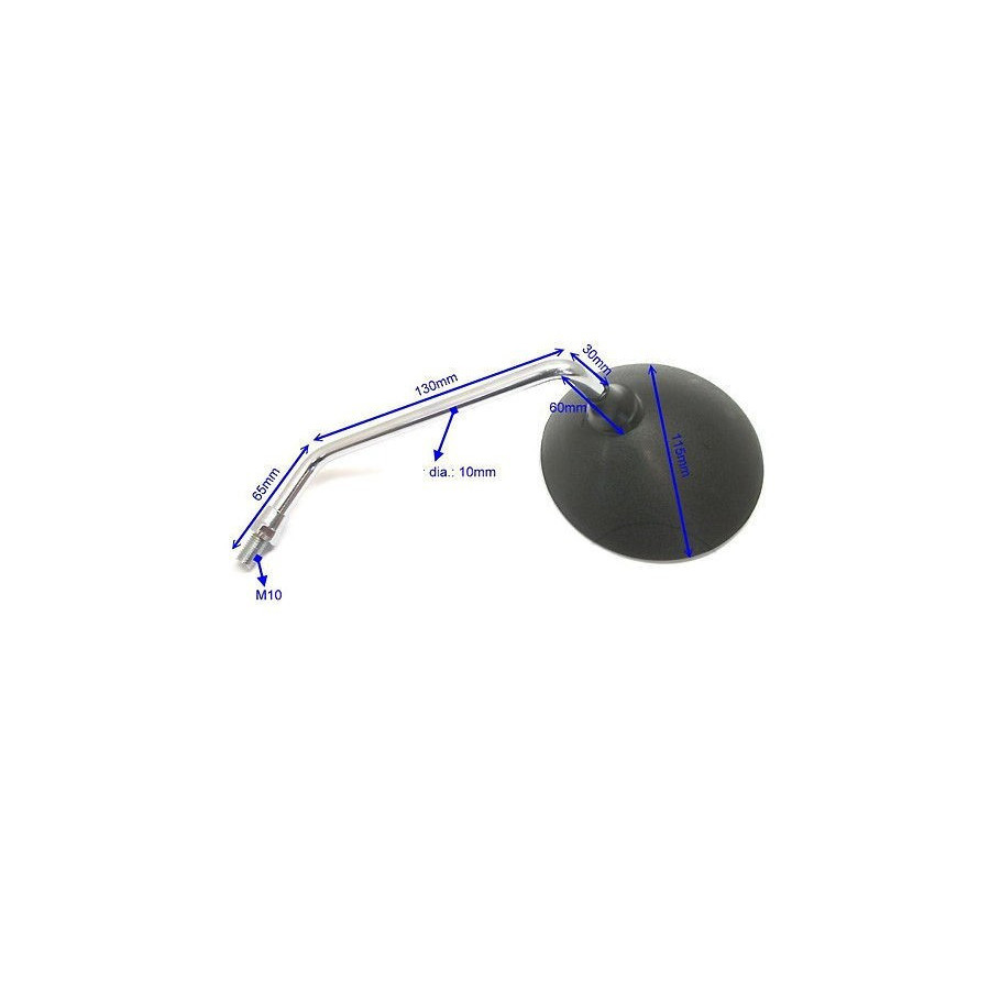 Retroviseur - Gauche - bras Chrome - DT, RD, XT  80, 125, 250... - ... - XS1100 - 1J7-26290-12