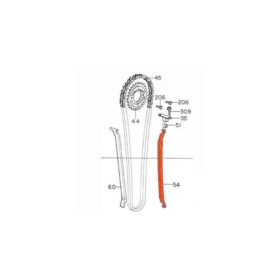 Distribution - Patin tendeur de chaine - CB250 G