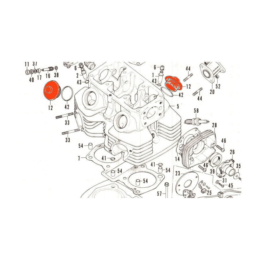 Moteur - Bouchon de reglage - CB200T - CB200B - CL200