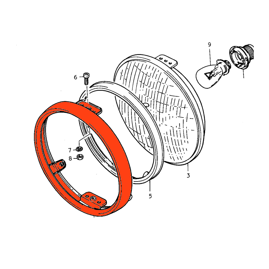 Phare - Cerclage - 35111-33032 - GT185-GT250-GT380-GT750 - TS185