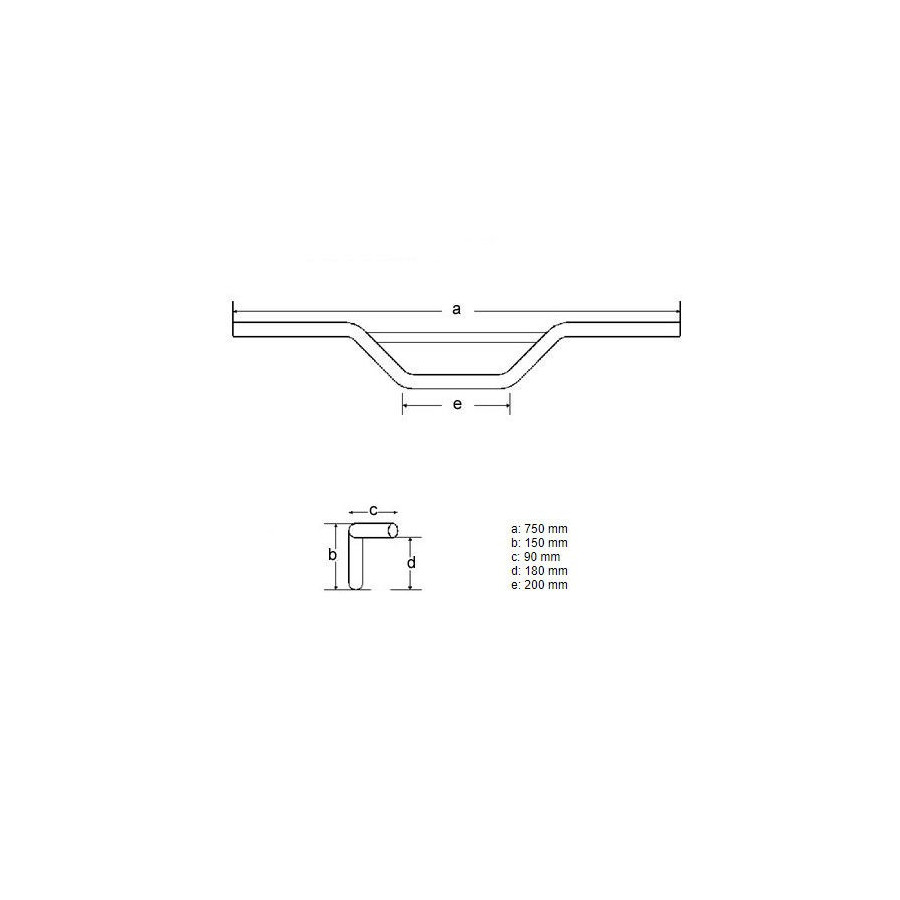 Guidon - Acier - Chromé 