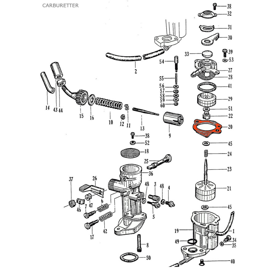 Carburateur - Rondelle de flotteur - 16172-001-004 - CZ100