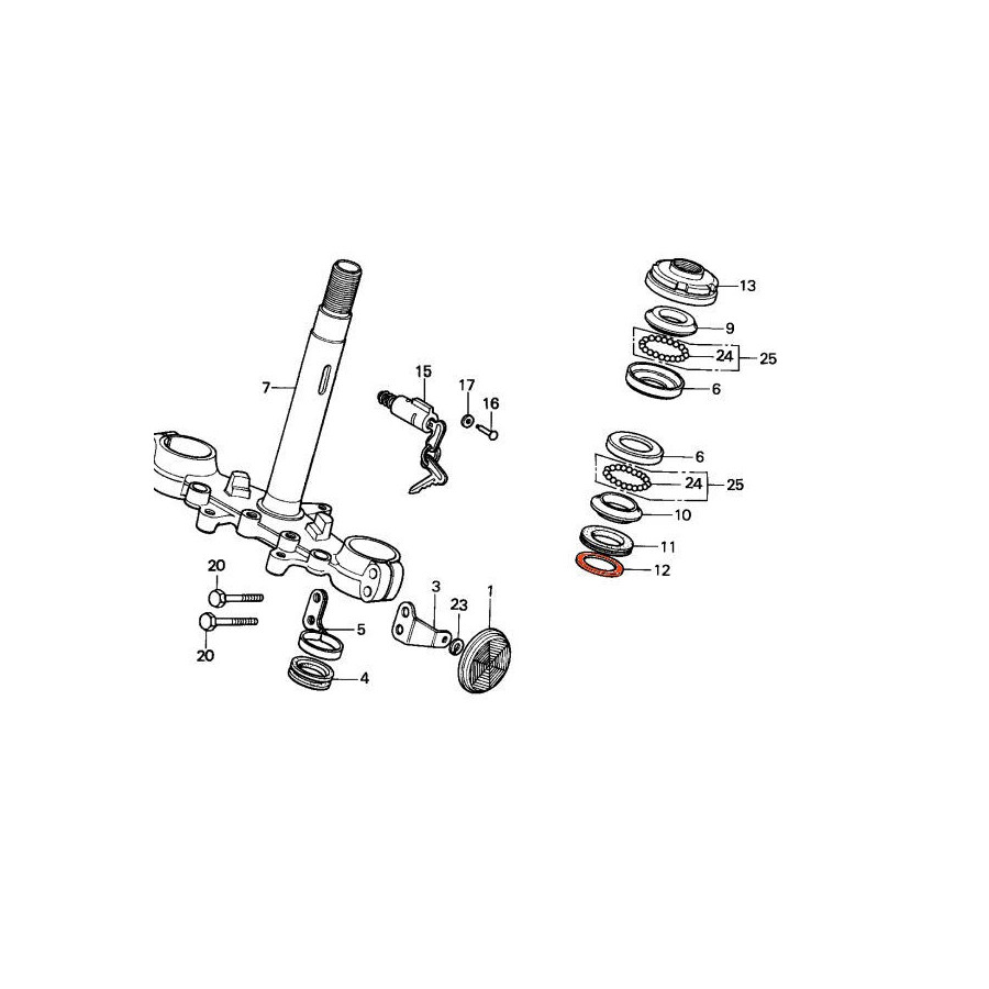 Direction - Rondelle dessous roulement 