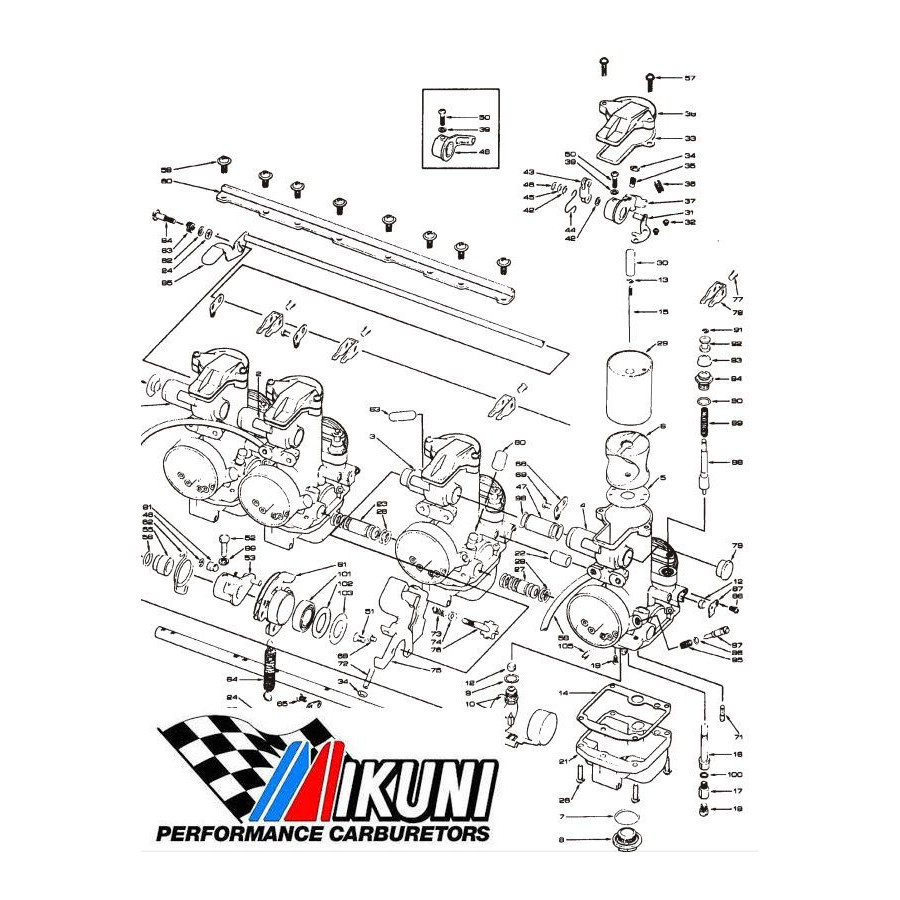 Mikuni - VM33 - Descritptif - Nomenclature - PartList