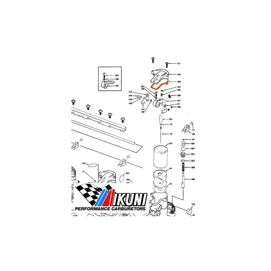 Mikuni - Joint de Couvercle - VM33/32 - Carburateur  VM33