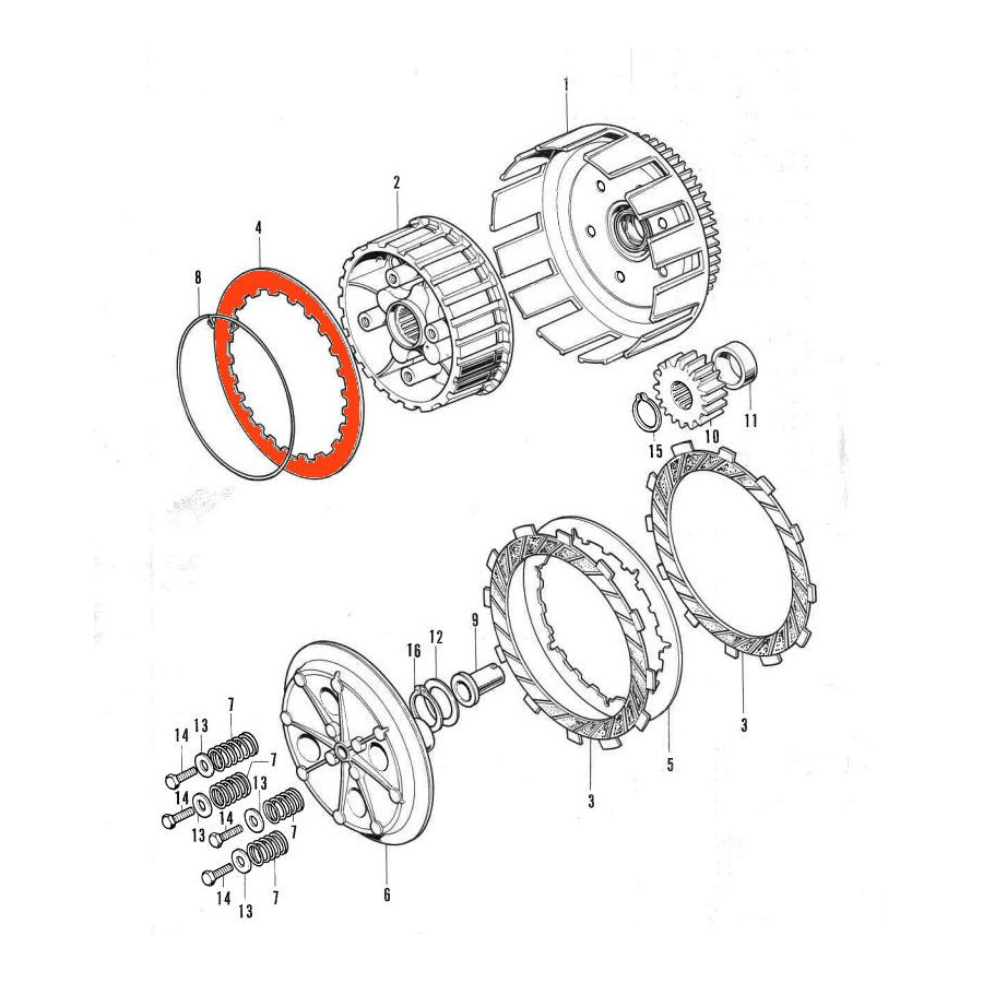 Embrayage - Disque Lisse - (x1) - CB500K Four - 22311-286-000