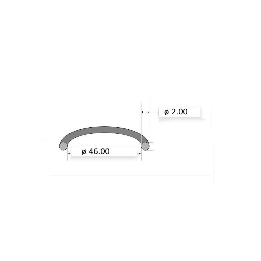Circuit d'eau - Joint de coude - pompe  - 91305-216-000, 46.00 x2.00 mm - (x1)