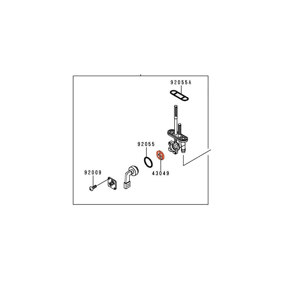 Robinet essence - 43049-1017 - KDX125 - KDX250
