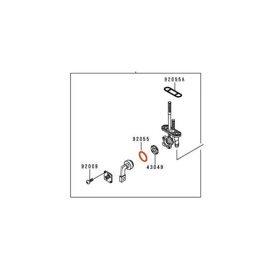 Robinet essence - joint - 92055-1111 - KDX125 - KDX250