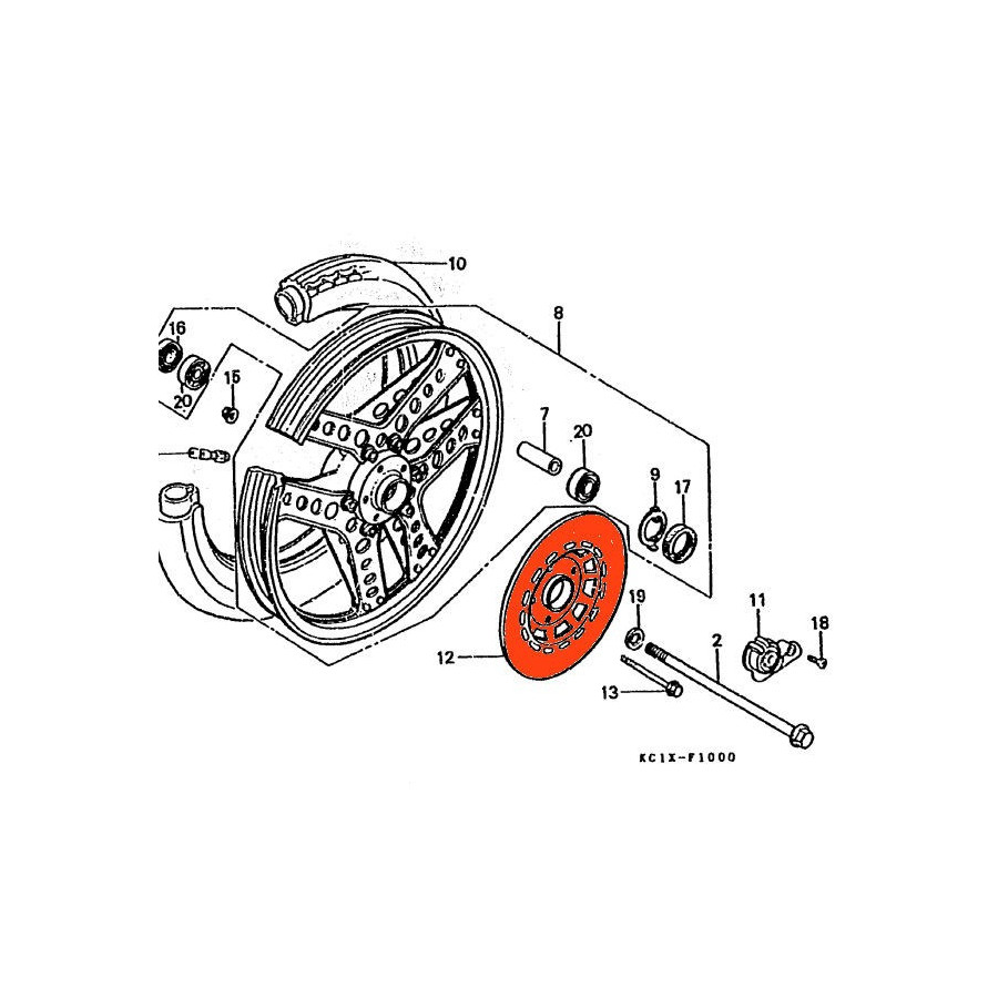 Frein - Disque - CB125 Td - 45521-MA1-770