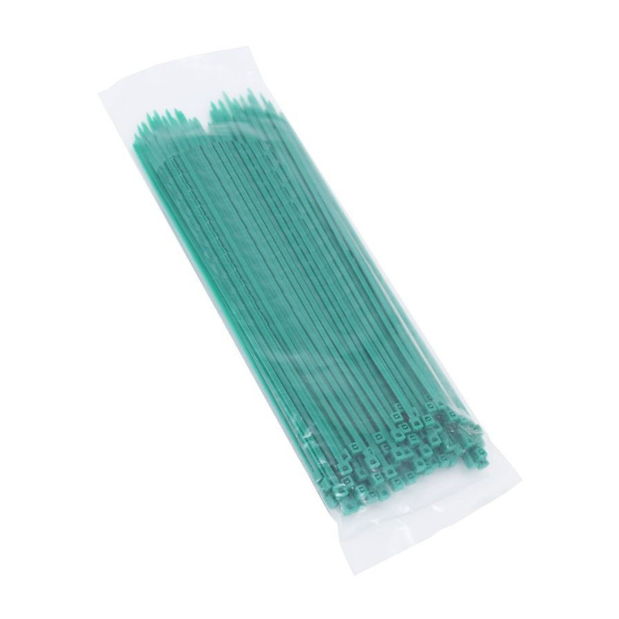 Serre Cable - Rilsan - Serflex - collier de serrage - Vert - 3.00 x200mm (x100)