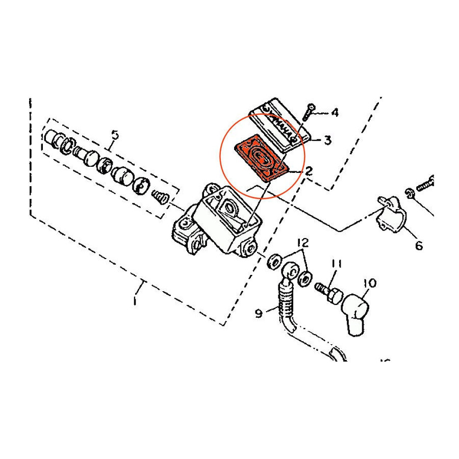 Frein - Maitre cylindre Avant - 2vis - Membrane - 43028-1029 - diaphragme de reservoir de bocal
