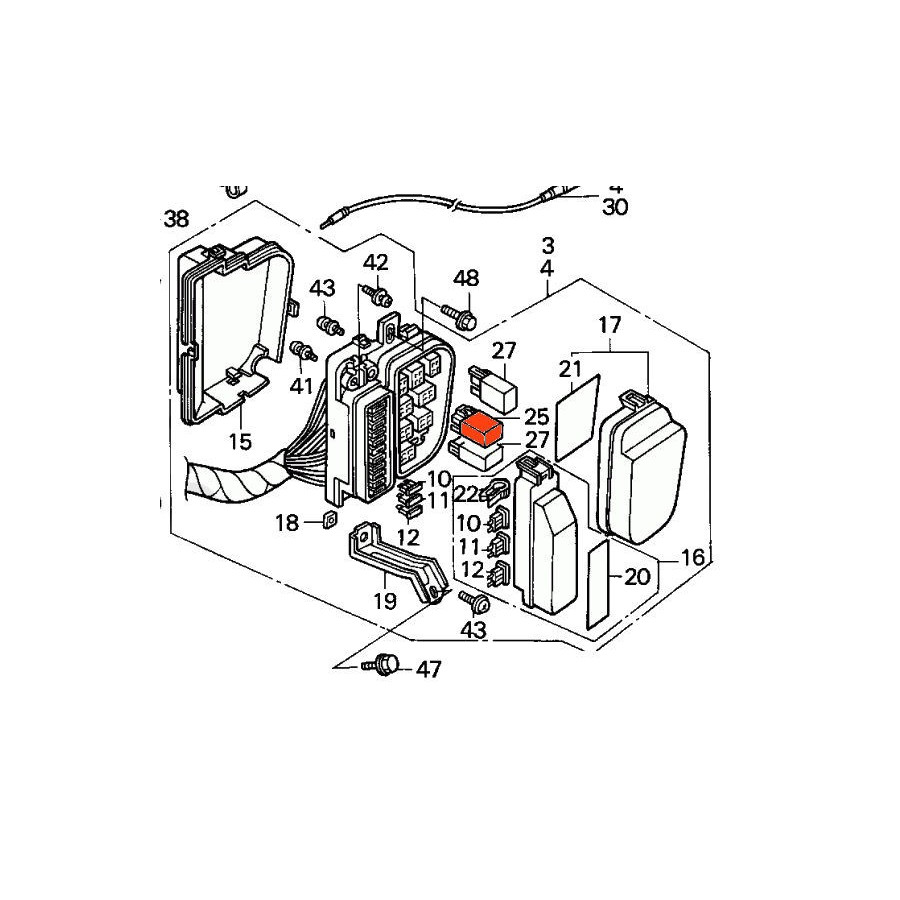 Fusible - relai - 10A - GL1500 .....38370-MN5-003