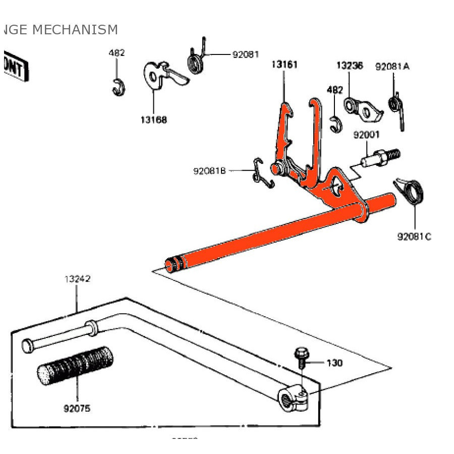 Axe de selecteur - 13161-1023 - KZ1100