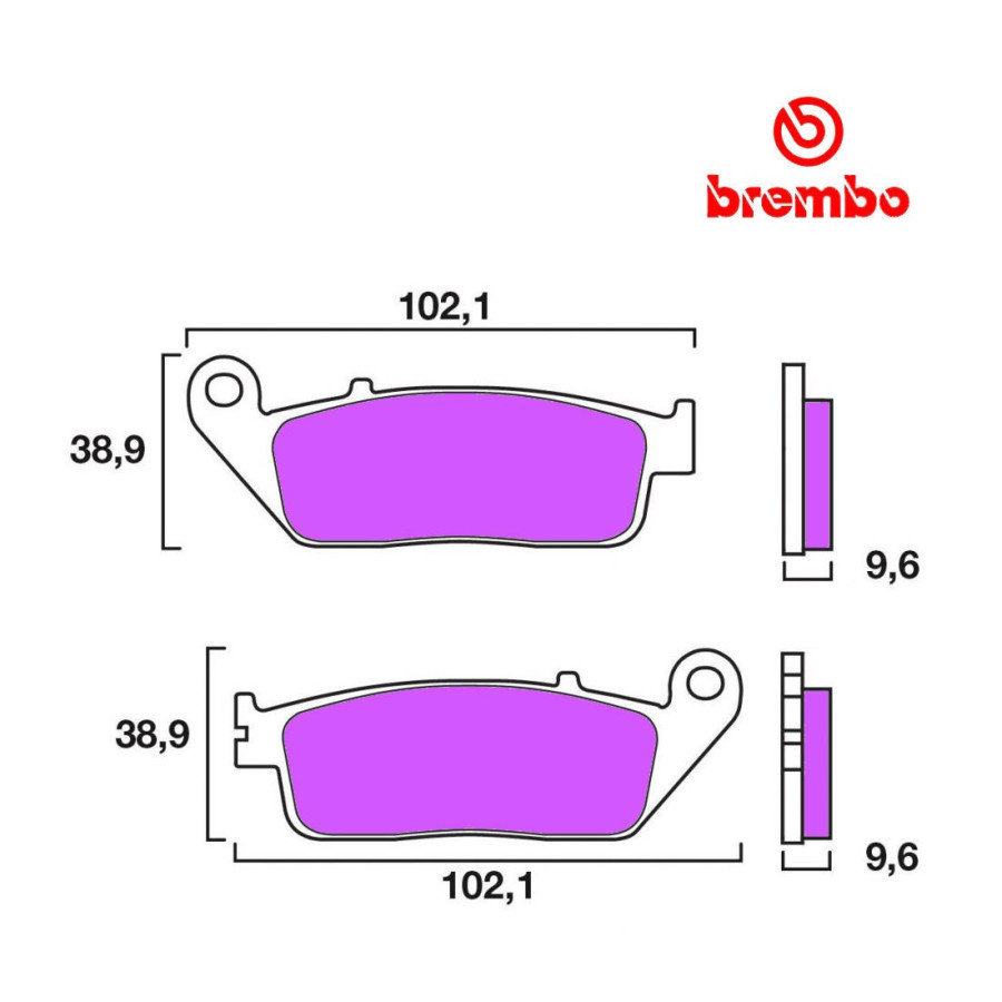 Frein - Jeu de Plaquettes - Brembo - 07HO41SR