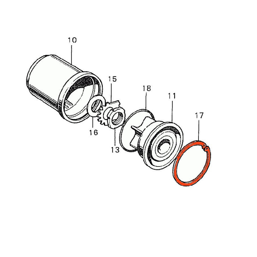Moteur - Pompe a huile - Circlips - CB250 - CB350K